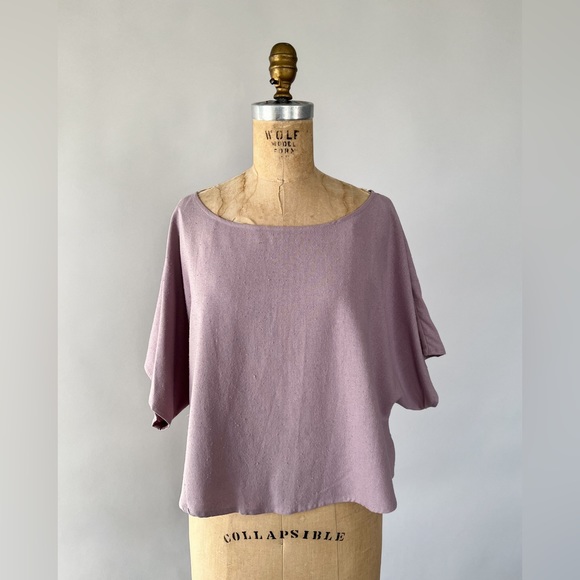 Jamie and the Jones Blank Canvas Top Petal Lavender Purple Raw Silk Drape Small - Picture 11 of 15